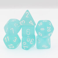 Frosted Polyhedral Blaugrün / Weiß...